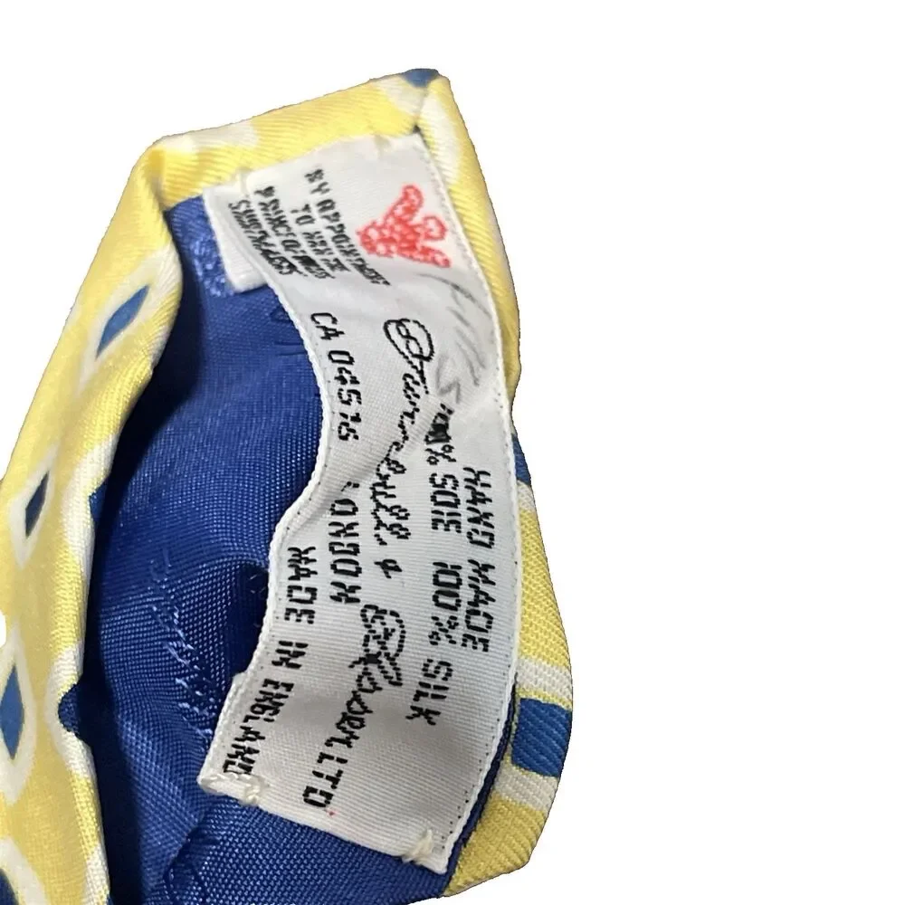 Turnbow Asser to Honor the Prince of Wales Shirtmaker Tie Yellow Blue Diamonds